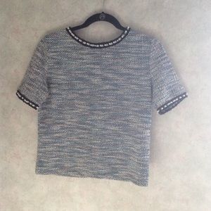 Tweed And Pearl Blouse Zara